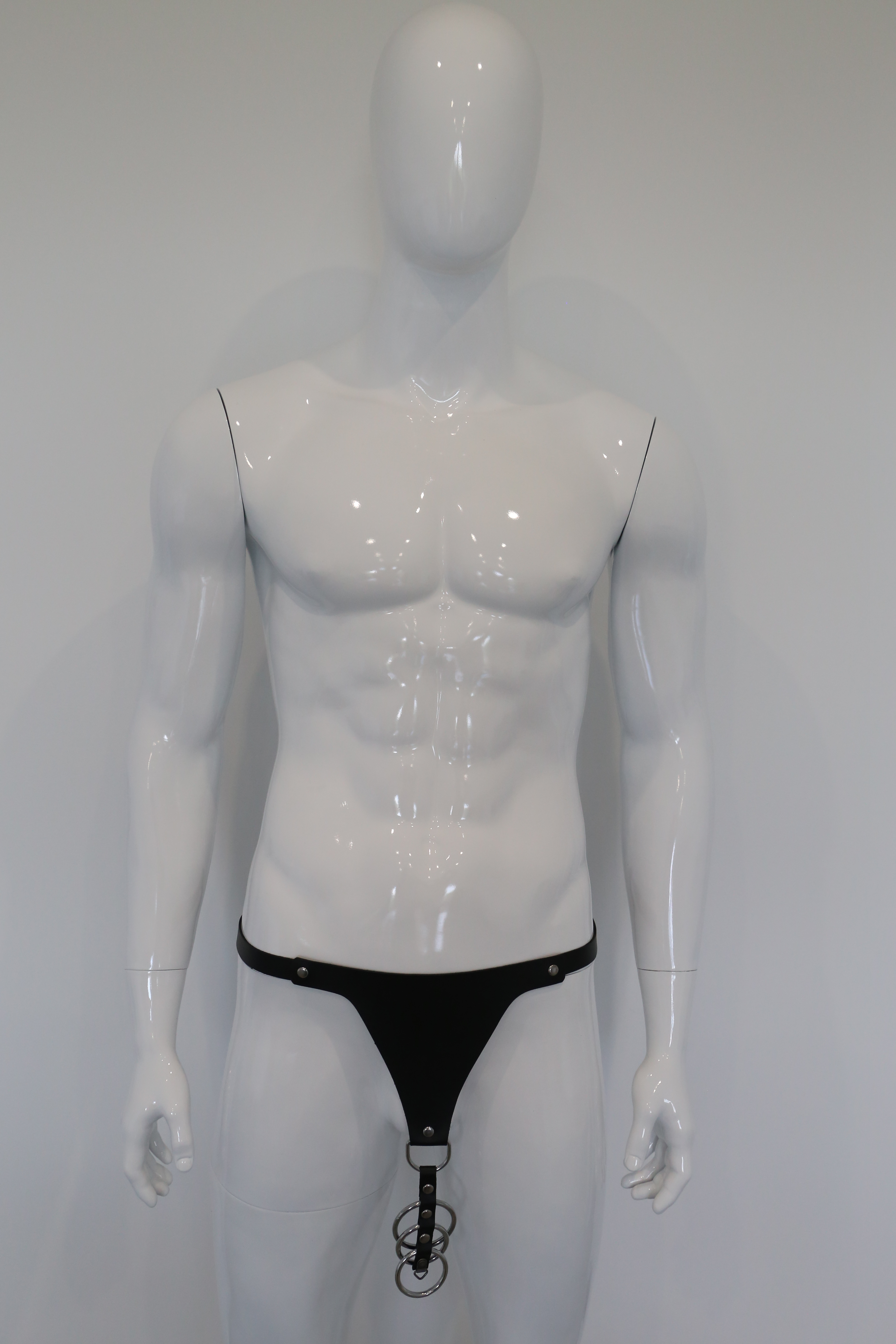 Leder Slip mit dreifach Ring