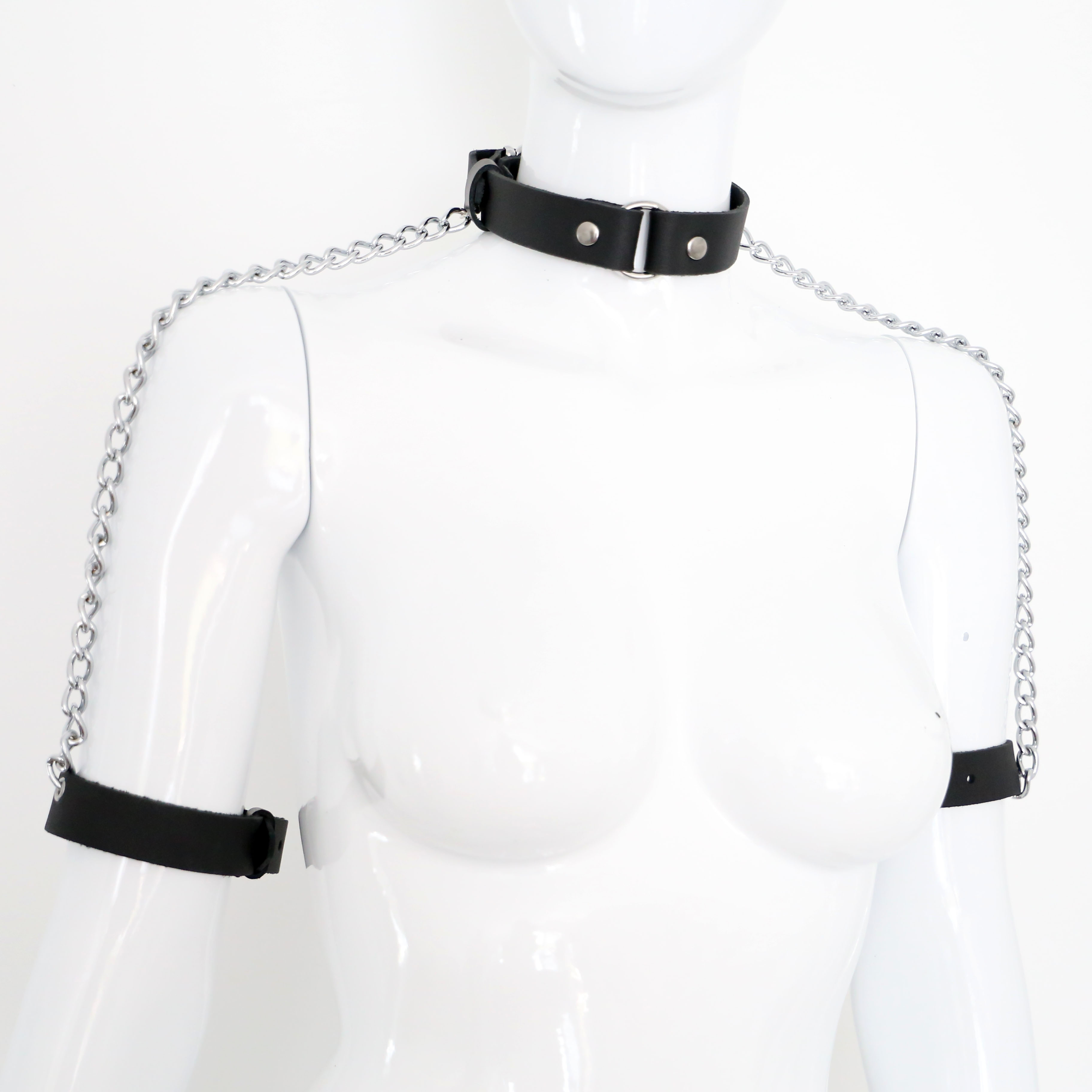 Hals/Oberarm Fessel mit Kette