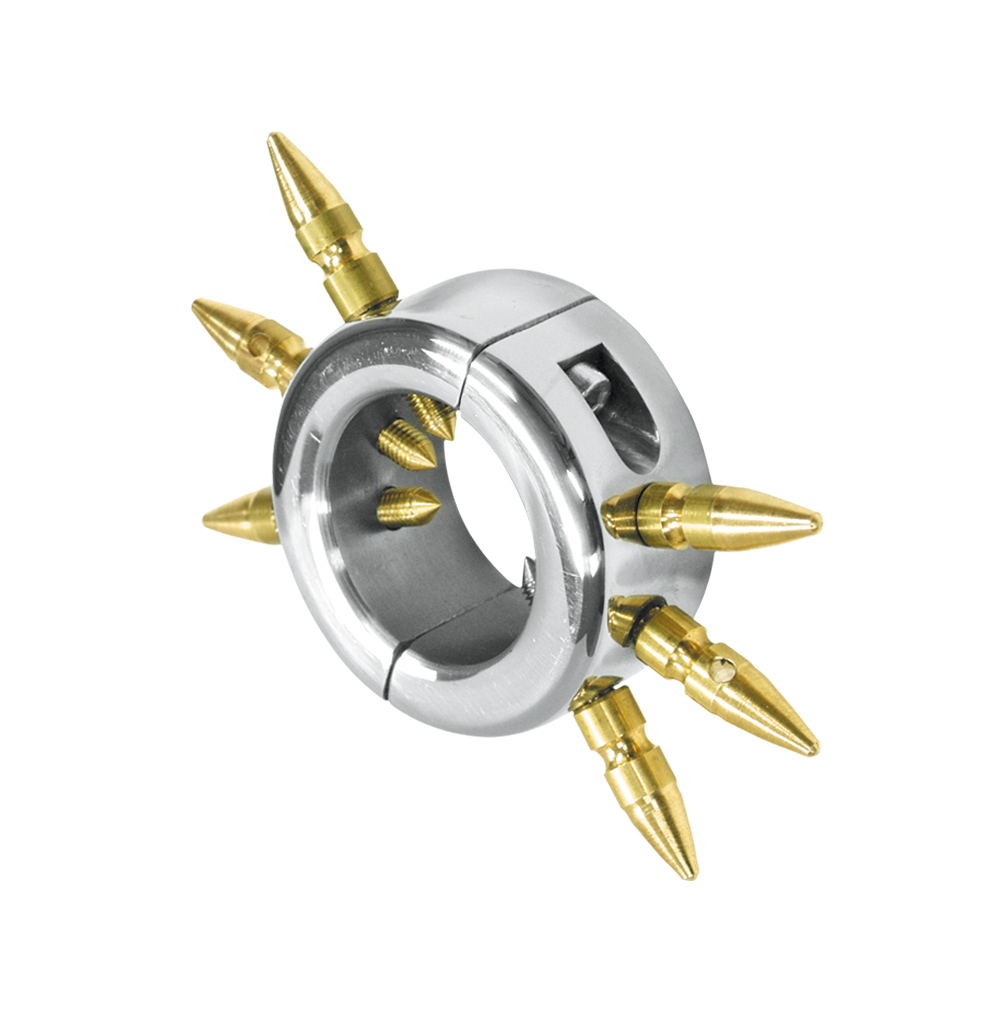 Hodenring Edelstahl mit Spitzen