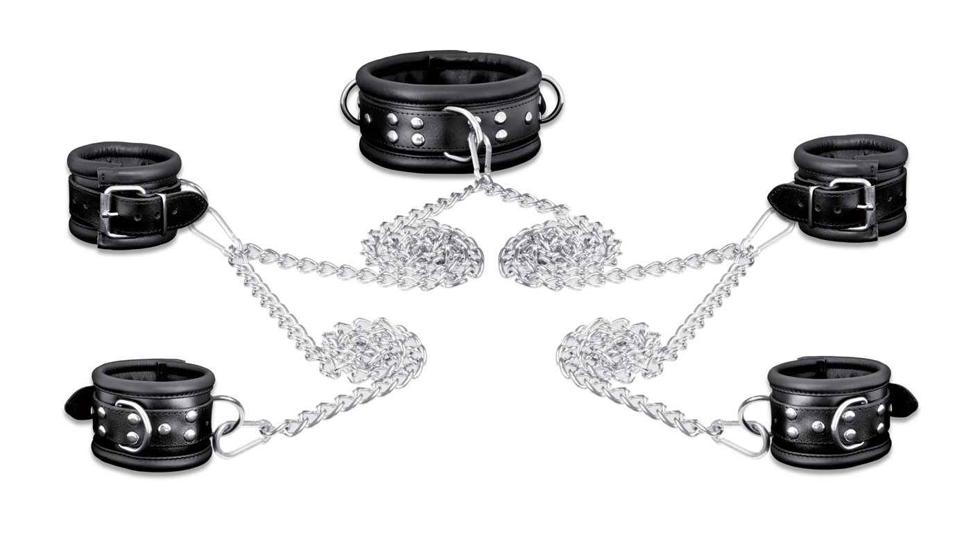 High Quality - Fesselset mit Ketten Mittelbreit