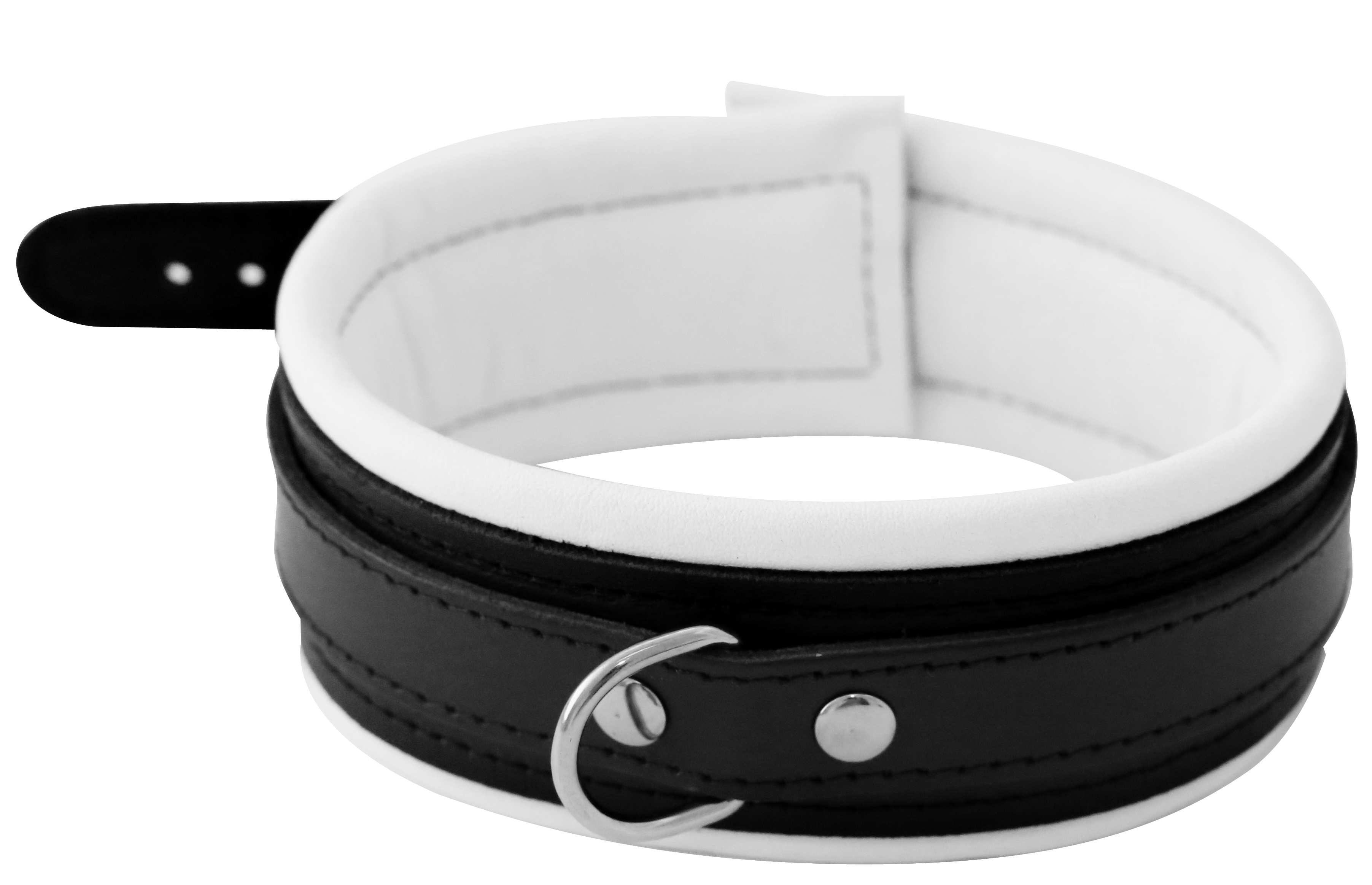 Leder Halsfessel Weiß